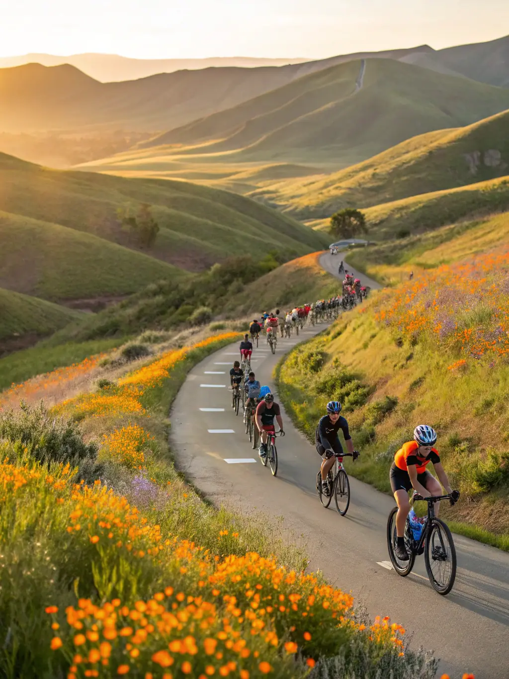 A group of cyclists participating in a guided mountain bike tour through a scenic alpine trail in Vallouise, showcasing the challenging and adventurous aspect of the activity.